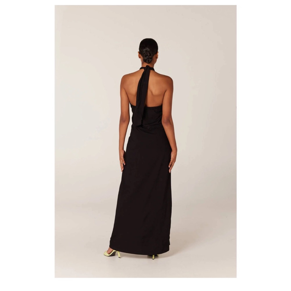 Elegant Black Halter Dress